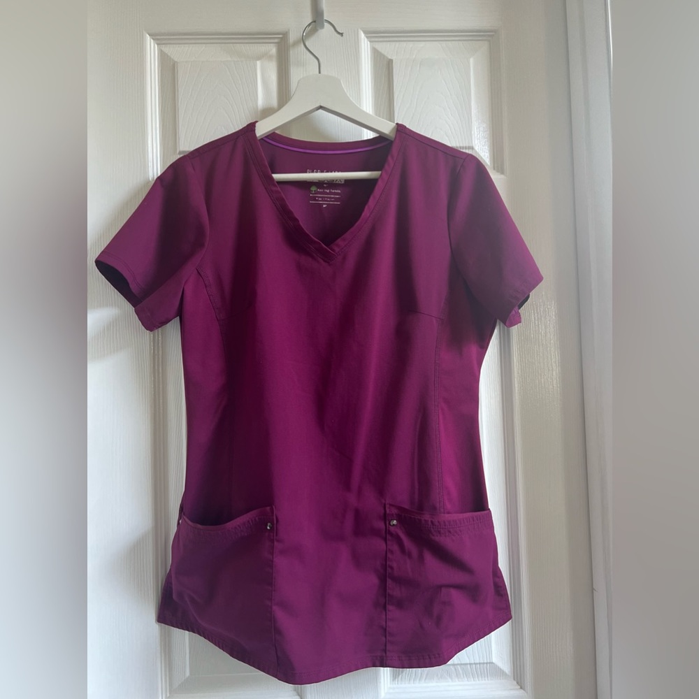 Purple Label by Healing Hands Scrub Set - burgundy
